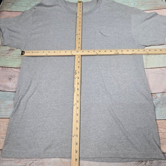 Hanes Vintage Single Stitch Gray Pocket T-Shirt XL 46-48 75% Cotton 25% Polyeste - Picture 6 of 8